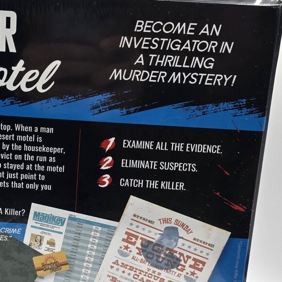 Murder At The Motel Hunt A Killer Mystery Board Game Immersive NEW Sealed - Picture 4 of 8